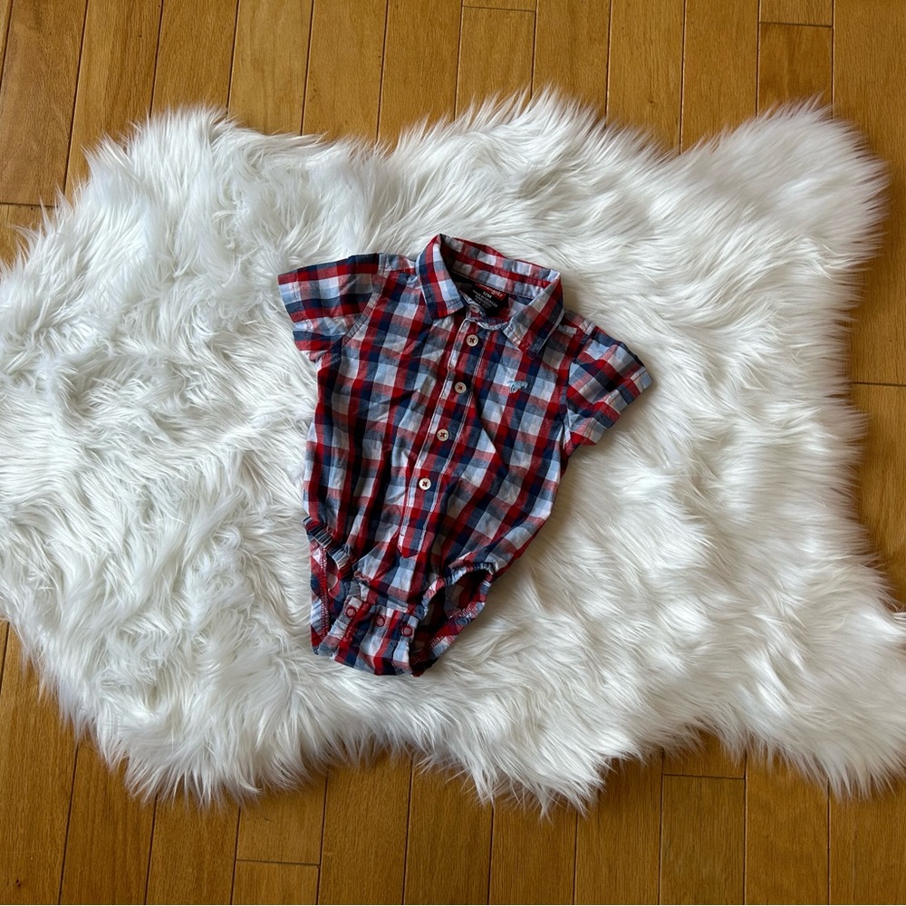 Wrangler Button Down Baby Onesie